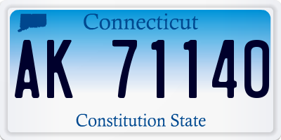 CT license plate AK71140