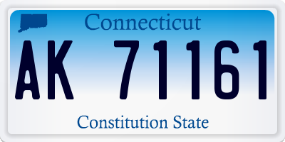 CT license plate AK71161