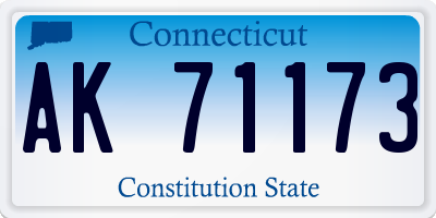 CT license plate AK71173