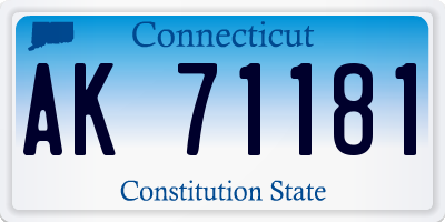 CT license plate AK71181