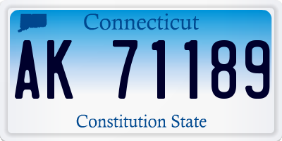 CT license plate AK71189