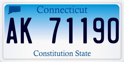 CT license plate AK71190