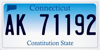 CT license plate AK71192