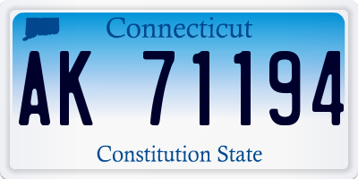 CT license plate AK71194