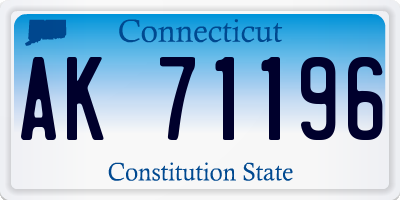 CT license plate AK71196