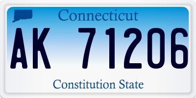 CT license plate AK71206