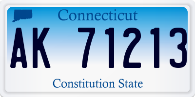CT license plate AK71213