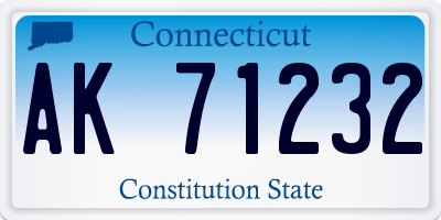 CT license plate AK71232