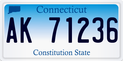 CT license plate AK71236
