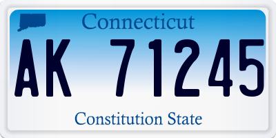 CT license plate AK71245