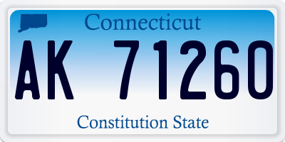 CT license plate AK71260