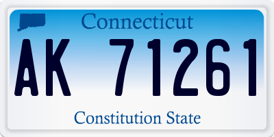 CT license plate AK71261