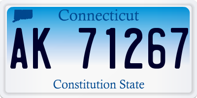 CT license plate AK71267
