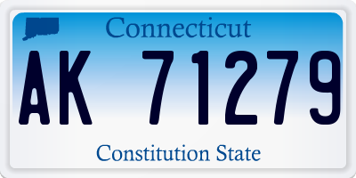 CT license plate AK71279