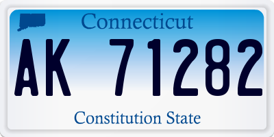 CT license plate AK71282