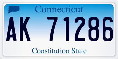 CT license plate AK71286