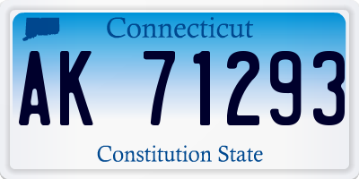 CT license plate AK71293