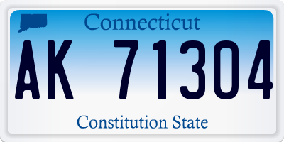 CT license plate AK71304