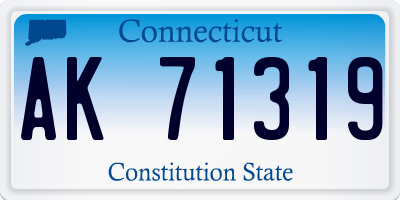 CT license plate AK71319