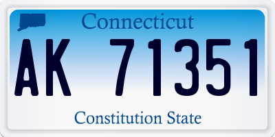 CT license plate AK71351