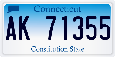 CT license plate AK71355