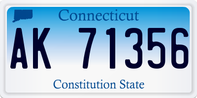 CT license plate AK71356