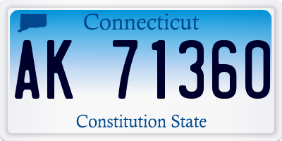 CT license plate AK71360