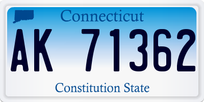 CT license plate AK71362