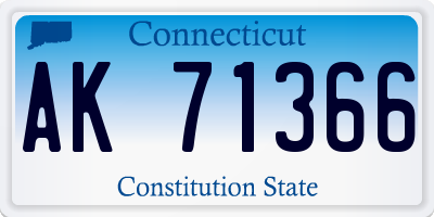 CT license plate AK71366