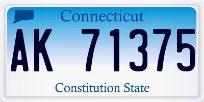 CT license plate AK71375