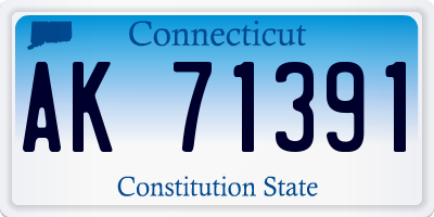 CT license plate AK71391