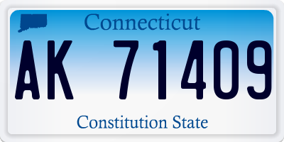 CT license plate AK71409