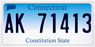CT license plate AK71413