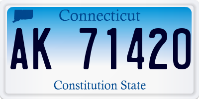 CT license plate AK71420