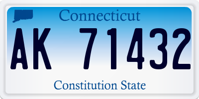 CT license plate AK71432