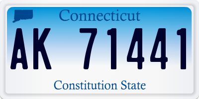 CT license plate AK71441