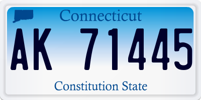 CT license plate AK71445