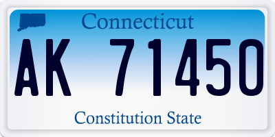 CT license plate AK71450
