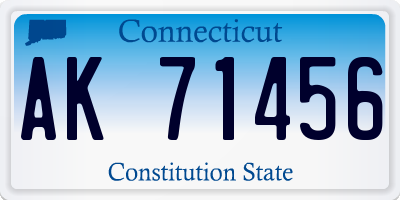 CT license plate AK71456