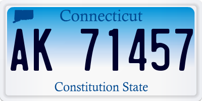 CT license plate AK71457