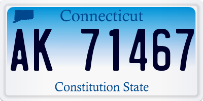CT license plate AK71467