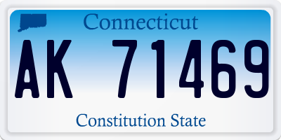 CT license plate AK71469