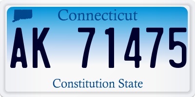 CT license plate AK71475