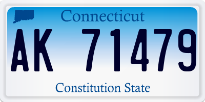 CT license plate AK71479