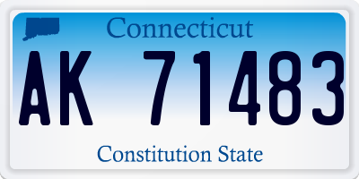 CT license plate AK71483