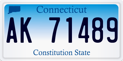 CT license plate AK71489