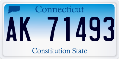 CT license plate AK71493