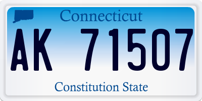 CT license plate AK71507