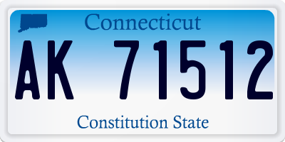 CT license plate AK71512