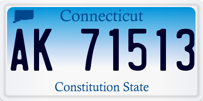 CT license plate AK71513